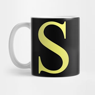 The Letter S in Shadowed Gold Mug